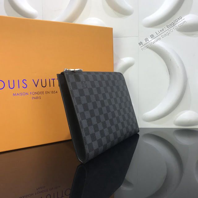 LV包包 LV新款手包 N60113 路易威登Pochette Jour手袋 LV棋盤格收納包  ydh3621